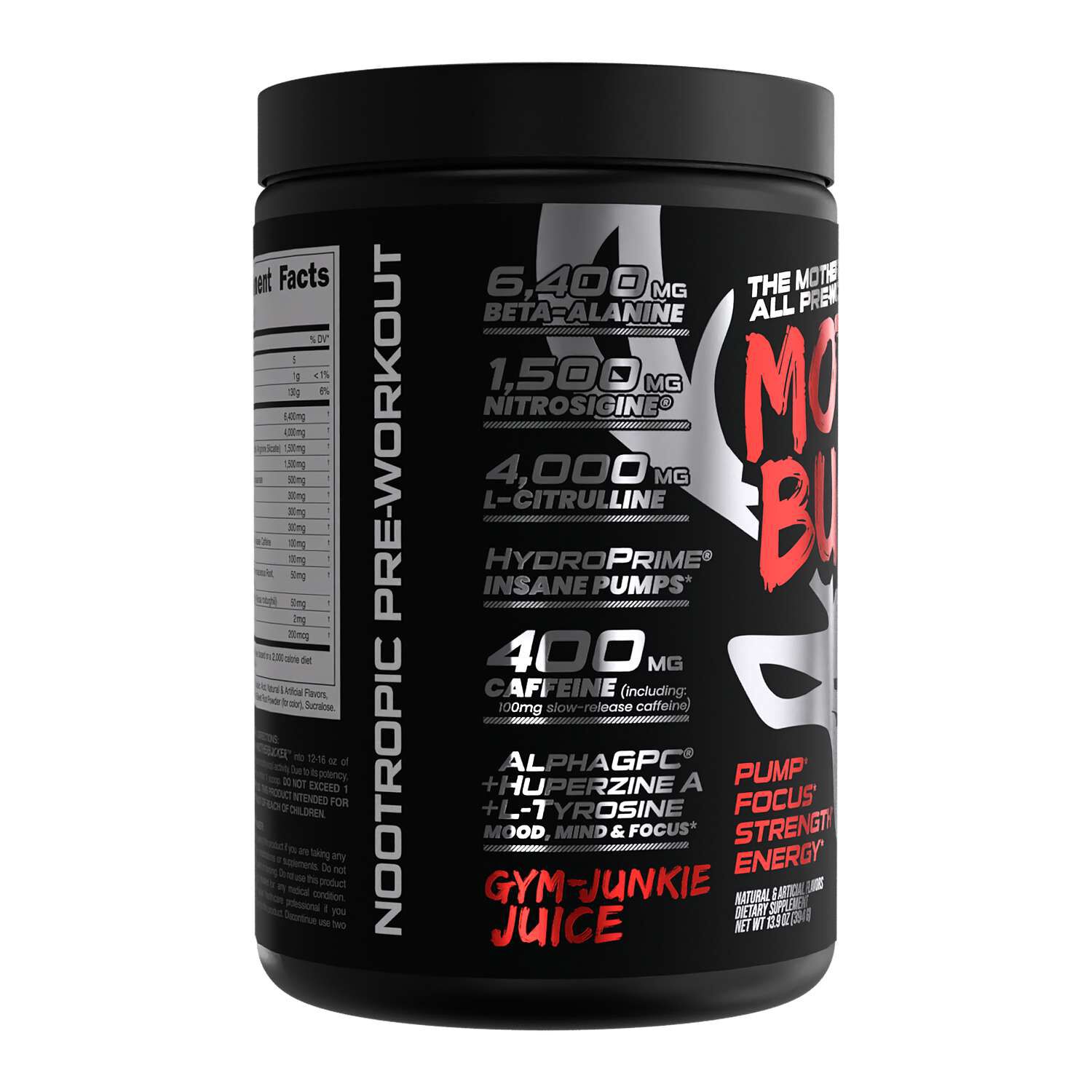 Mother Bucker&trade; Nootropic Pre-Workout - Gym-Junkie Juice(20 Servings)